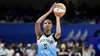 Angel Reese prop: Best bet in New York Liberty vs. Chicago Sky (WNBA). Photo by Kamil Krzaczynski, USA TODAY Sports