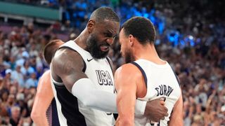 USA vs. France gold medal game best bets: LeBron James, Evan Fournier (Olympics). Photo by Rob Schumacher, USA TODAY Sports