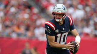 The Fade Five Podcast: Jets/Pats made for #TequilaThursday (NFL). Photo by Nathan Ray Seebeck-Imagn Images